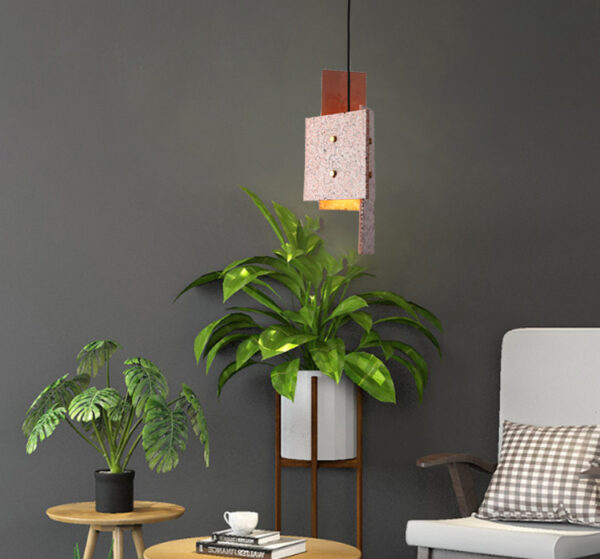 ขาย โคมไฟแขวนเพดานลายหินขัด Designed Terrazzo Ceiling Lamp