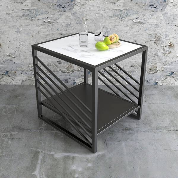 โต๊ะข้างท็อปหินอ่อนสี่เหลี่ยมจัตุรัส - Square Decorative Side Table