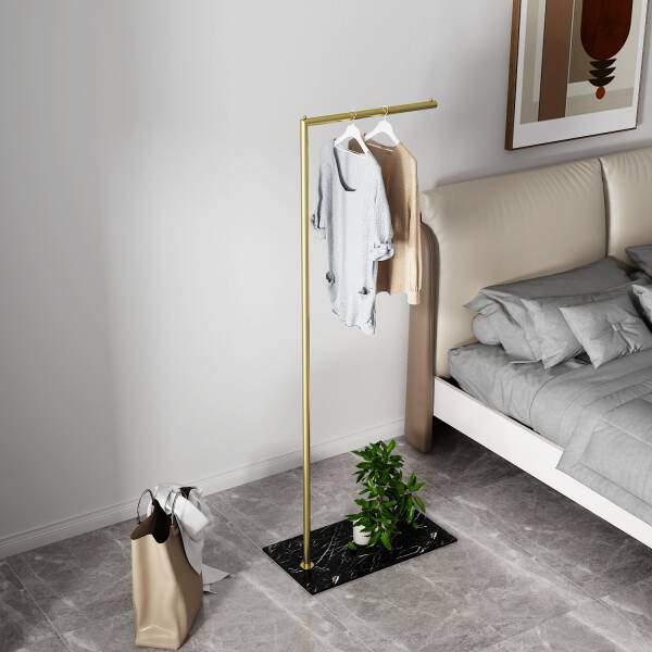 ขาย ราวแขวนผ้าเสื้อผ้า ฐานหินอ่อน Marble L Clothes Shelf