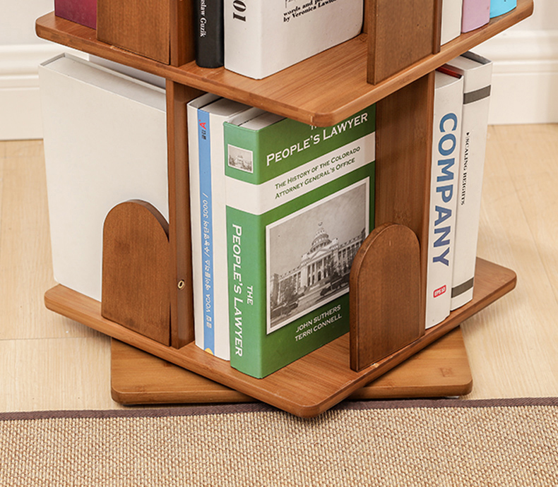 ขาย ชั้นเก็บหนังสือตั้งพื้นหมุนได้ Bamboo Rotating Bookshelf