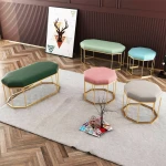 ขาย เก้าอี้ม้านั่งผ้ากำมะหยี่ Polygon Velvet Bench & Stool