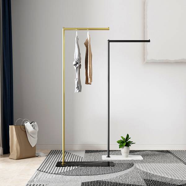 ขาย ราวแขวนผ้าเสื้อผ้า ฐานหินอ่อน Marble L Clothes Shelf