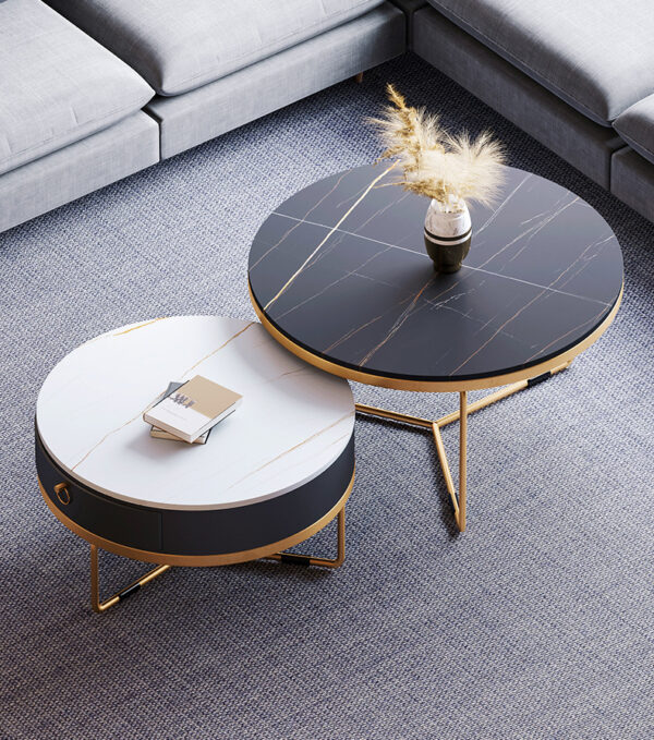 ขาย ชุดโต๊ะกลางห้องรับแขกหินอ่อน Marble Coffee Table Set VIII