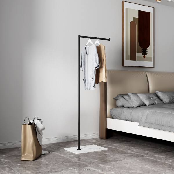 ขาย ราวแขวนผ้าเสื้อผ้า ฐานหินอ่อน Marble L Clothes Shelf