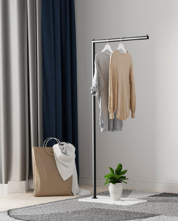 ขาย ราวแขวนผ้าเสื้อผ้า ฐานหินอ่อน Marble L Clothes Shelf