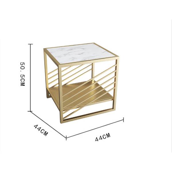 โต๊ะข้างท็อปหินอ่อนสี่เหลี่ยมจัตุรัส - Square Decorative Side Table