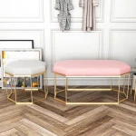 ขาย เก้าอี้ม้านั่งผ้ากำมะหยี่ Polygon Velvet Bench & Stool