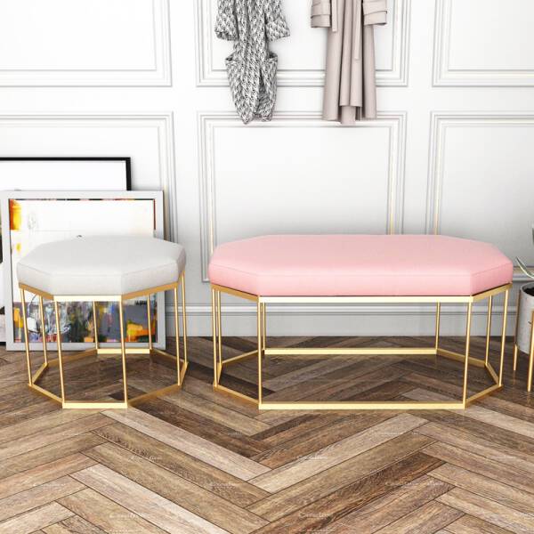 ขาย เก้าอี้ม้านั่งผ้ากำมะหยี่ Polygon Velvet Bench & Stool