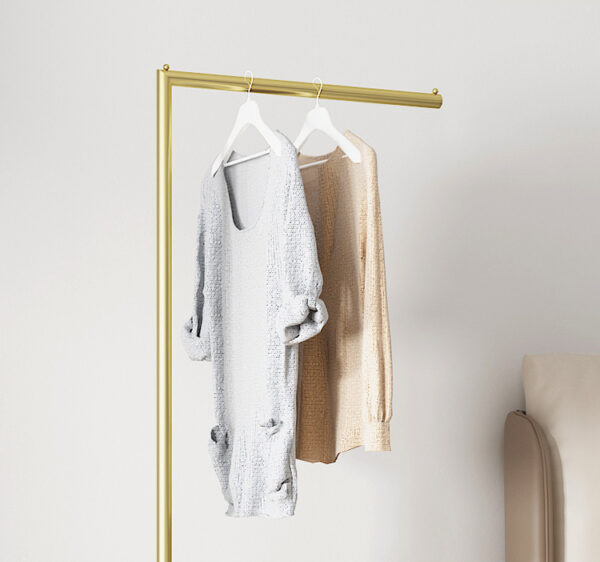 ขาย ราวแขวนผ้าเสื้อผ้า ฐานหินอ่อน Marble L Clothes Shelf