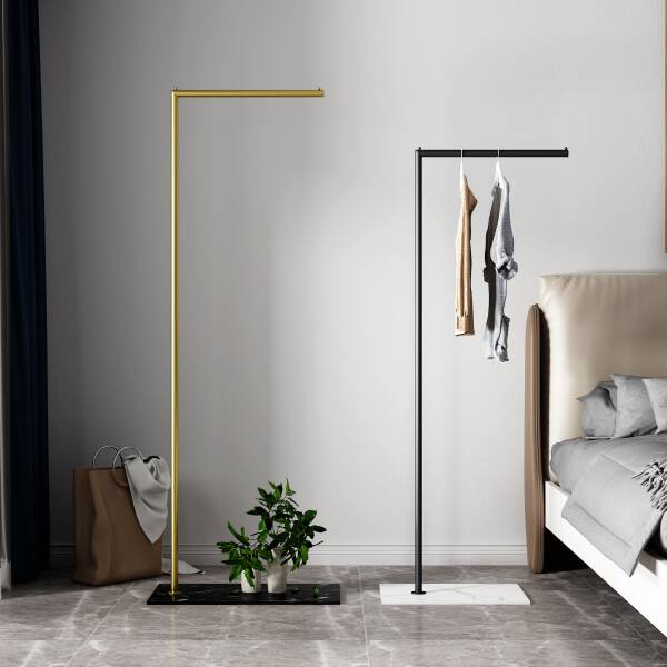 ขาย ราวแขวนผ้าเสื้อผ้า ฐานหินอ่อน Marble L Clothes Shelf