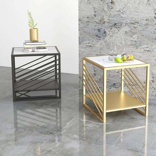 โต๊ะข้างท็อปหินอ่อนสี่เหลี่ยมจัตุรัส - Square Decorative Side Table