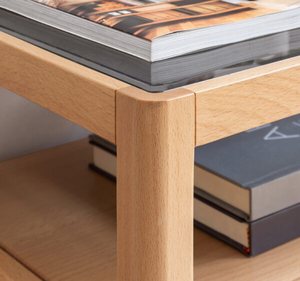 ขาย โต๊ะข้างไม้สไตล์มินิมอล Solid Wooden Side Table V