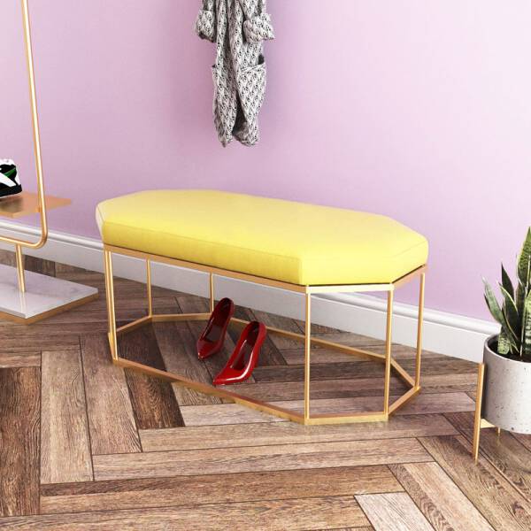 ขาย เก้าอี้ม้านั่งผ้ากำมะหยี่ Polygon Velvet Bench & Stool
