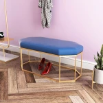 ขาย เก้าอี้ม้านั่งผ้ากำมะหยี่ Polygon Velvet Bench & Stool