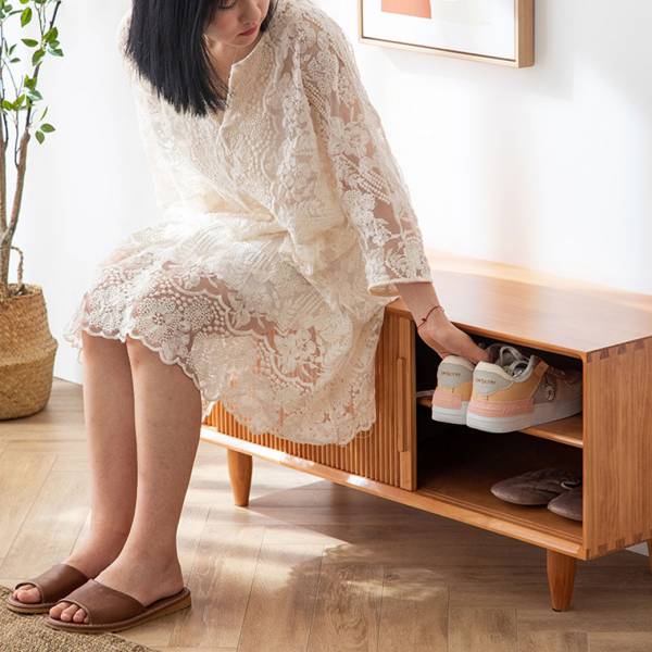 ขาย ตู้เก็บรองเท้าอเนกประสงค์ Designed Wooden Bench Storage