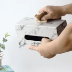 ขาย กล่องทิชชู่ลายหินอ่อน Marble Tissue Box