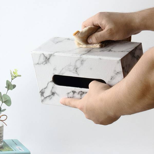 ขาย กล่องทิชชู่ลายหินอ่อน Marble Tissue Box