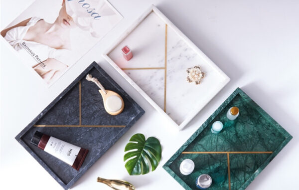 ขาย ถาดหินอ่อนตกแต่งบ้าน Marble Tray V