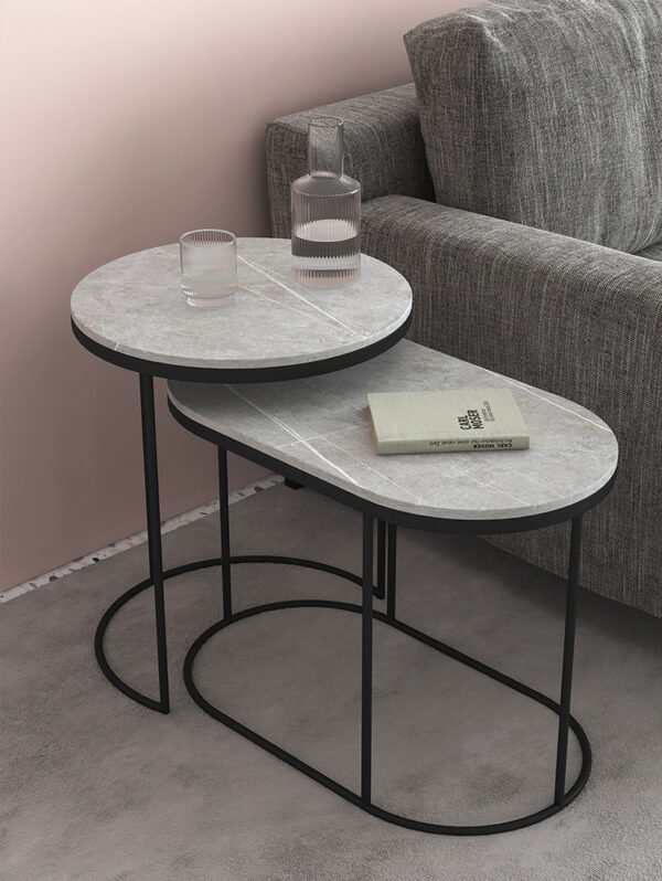 ขาย ชุดโต๊ะข้าง Mixed Marble Side Table Set