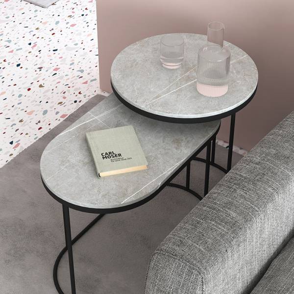 ขาย ชุดโต๊ะข้าง Mixed Marble Side Table Set