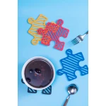 ขาย แผ่นรองแก้วลายจิ๊กซอว์ Jigsaw Silicone Coaster