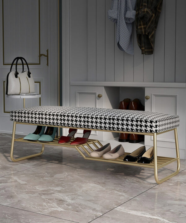 ขาย ม้านั่งตกแต่งบ้าน Houndstooth Decorative Bench