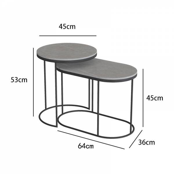 ขาย ชุดโต๊ะข้าง Mixed Marble Side Table Set