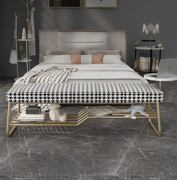 ขาย ม้านั่งตกแต่งบ้าน Houndstooth Decorative Bench