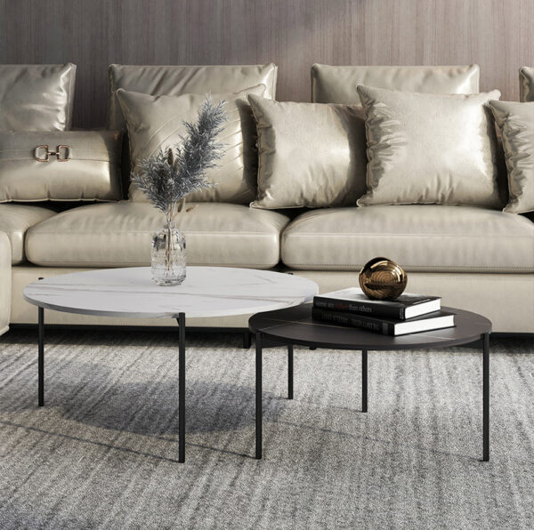 ขาย ชุดโต๊ะกลางห้องรับแขกท็อปหินอ่อน Marble Designed Coffee Table Set