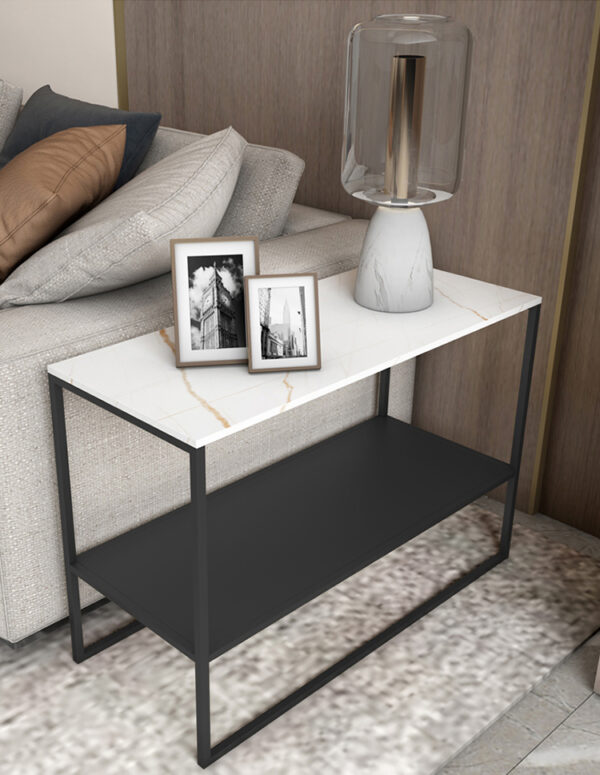 ขาย โต๊ะข้างอเนกประสงค์สำหรับแต่งบ้าน Two Layers Marble Side Table V