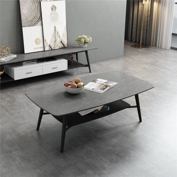ขาย โต๊ะกลางสองชั้น Double Layers Rectangle Coffee Table
