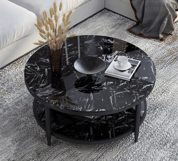 ขาย โต๊ะกลางลายหินอ่อนสองชั้น Double Layers Marble Coffee Table