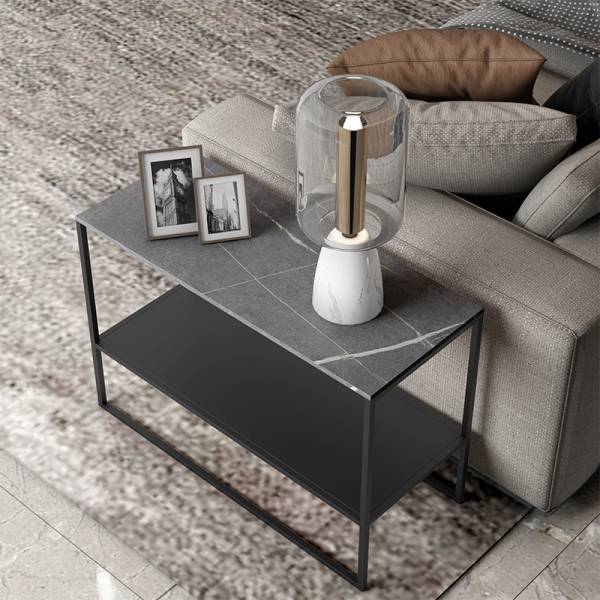 ขาย โต๊ะข้างอเนกประสงค์สำหรับแต่งบ้าน Two Layers Marble Side Table V