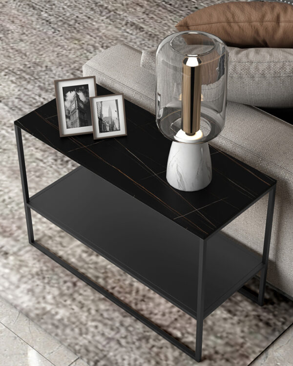 ขาย โต๊ะข้างอเนกประสงค์สำหรับแต่งบ้าน Two Layers Marble Side Table V