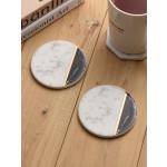 ขาย แผ่นรองแก้วลายหินอ่อน Ceramic Coaster set 2 pcs