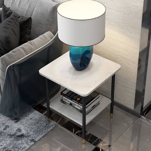 ขาย โต๊ะข้างท็อปหินอ่อน Marble Square Side Table II