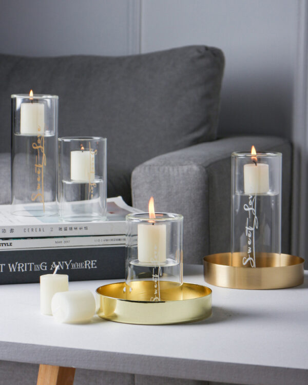ขาย เชิงเทียนแก้วกันลม Glass Candle Holder