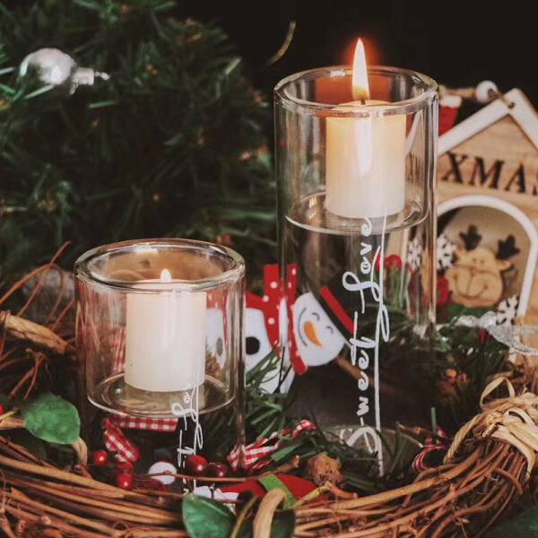 ขาย เชิงเทียนแก้วกันลม Glass Candle Holder