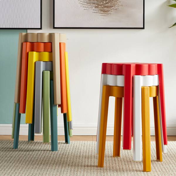 ขาย เก้าอี้พลาสติกตกแต่งบ้าน Pastel Plastic Stool