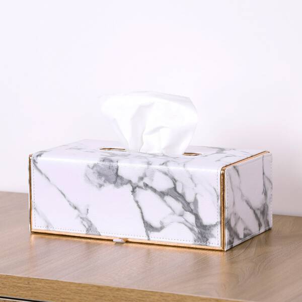 ขาย กล่องทิชชู่ลายหินอ่อน Marble Tissue Box V