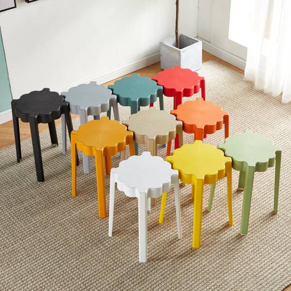 ขาย เก้าอี้พลาสติกตกแต่งบ้าน Pastel Plastic Stool