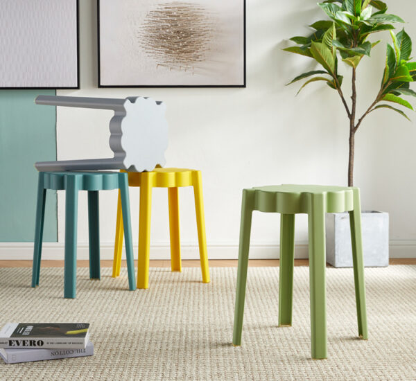 ขาย เก้าอี้พลาสติกตกแต่งบ้าน Pastel Plastic Stool