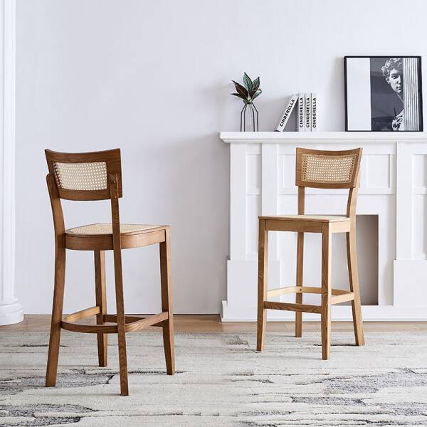 ขาย เก้าอี้แต่งบ้านทรงสูง Rattan Counter Bar Chair