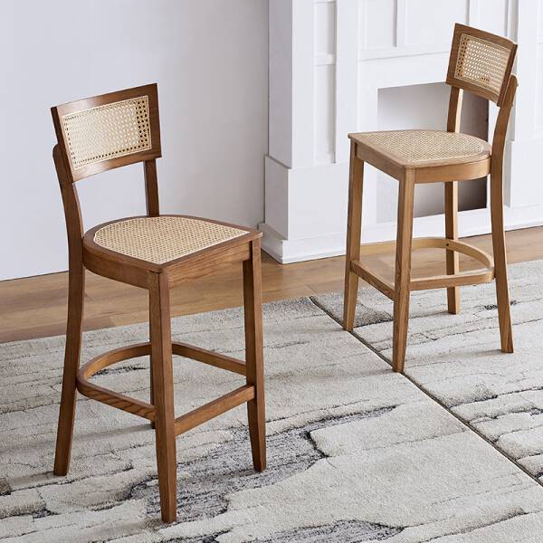 ขาย เก้าอี้แต่งบ้านทรงสูง Rattan Counter Bar Chair
