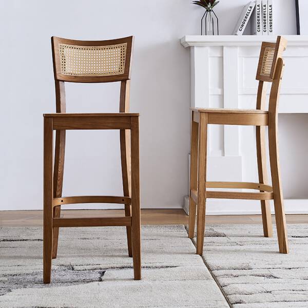 ขาย เก้าอี้แต่งบ้านทรงสูง Rattan Counter Bar Chair