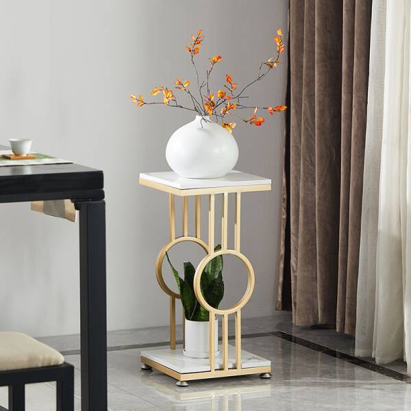 ขาย โต๊ะข้างท็อปหินอ่อน Square Marble Side Table