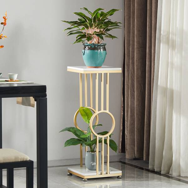 ขาย โต๊ะข้างท็อปหินอ่อน Square Marble Side Table