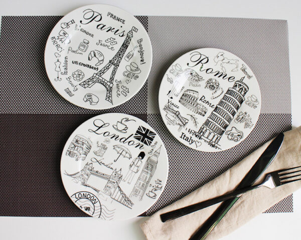 ขาย จานเซรามิก Ceramic City Dish