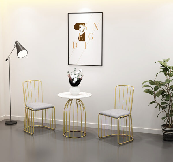 ขาย โต๊ะข้างโซฟาท็อปหินอ่อน Round Side Table IV