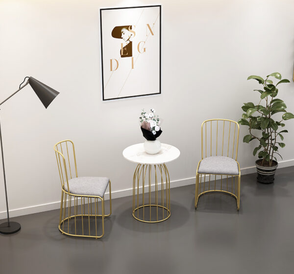 ขาย โต๊ะข้างโซฟาท็อปหินอ่อน Round Side Table IV